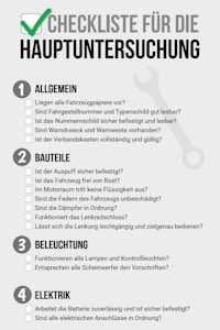 Hauptuntersuchung: Laden Sie unsere Checkliste herunter.